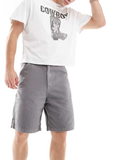 Pantalones cortos grises holgados de estilo carpintero de Jack & Jones - view 1