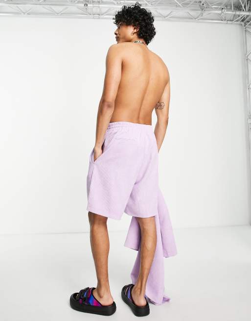 Pantalones cortos lilas de pana de Reclaimed Vintage Inspired (parte de un conjunto) , 2 de 4