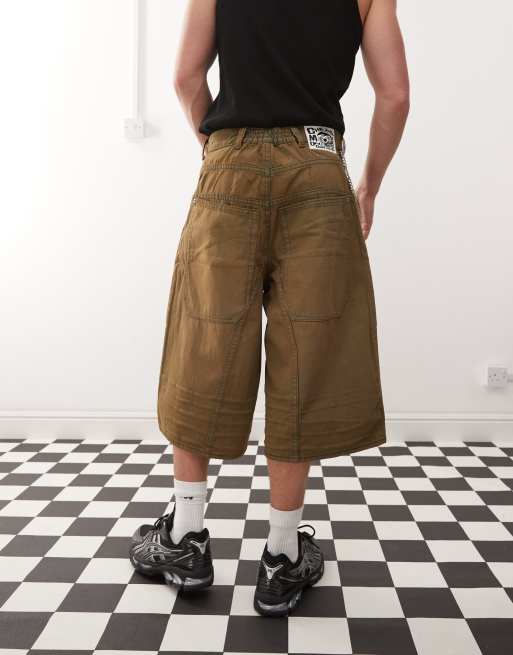 Pantalones cortos marrón intenso lavado de corte alargado Dunno de Cheap Monday , 4 de 5