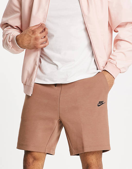 Hombre Other | Pantalones cortos marrones de felpa Tech Fleece de Nike - SJ22387
