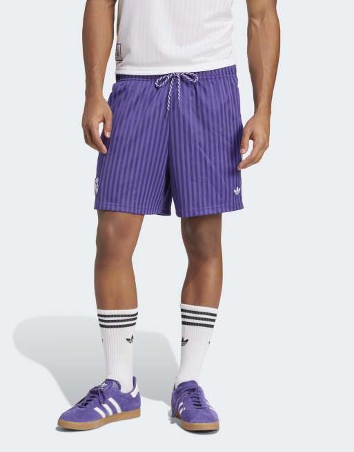 Pantalones cortos morados con diseño del Real Madrid Terrace Icons de adidas Originals