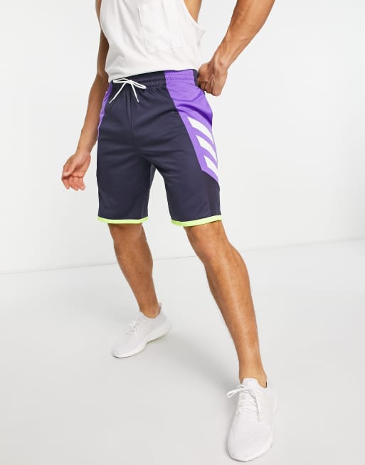 Pantalones cortos morados Pro Madness de adidas Basketball, 4 de 4