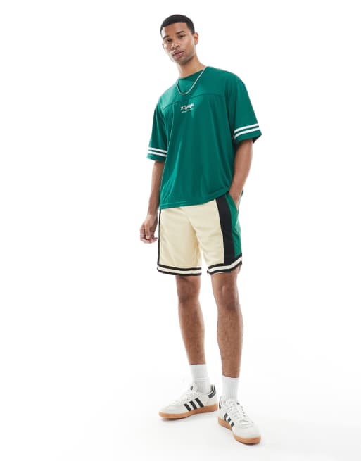 Pantalones cortos multicolores deportivos con detalle de panel en contraste de Redefined Rebel