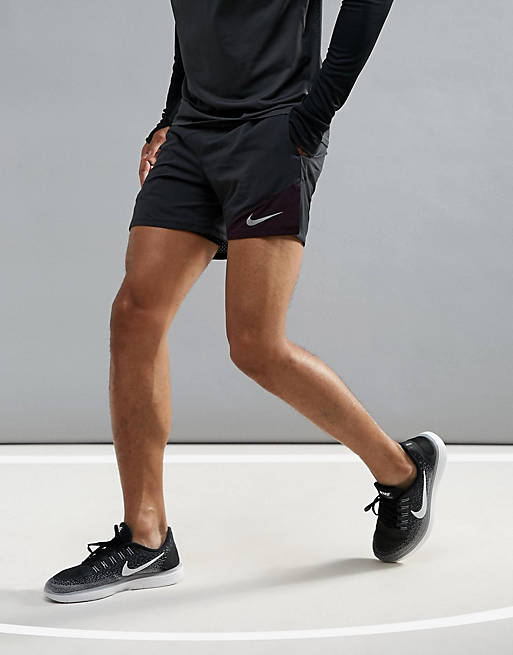 estimular servidor Descompostura Pantalones cortos negros 2 en 1 Flex Distance 5 904221-013 de Nike Running  | ASOS