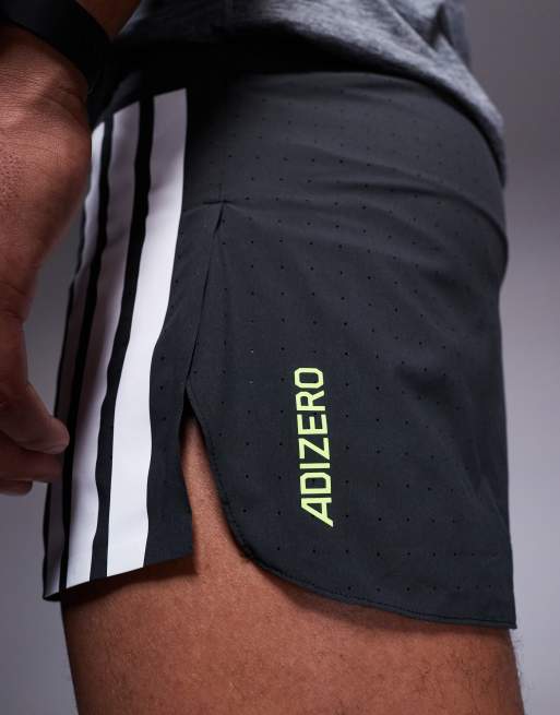 Pantalones cortos negros Adizero Split de adidas Running, 2 de 5