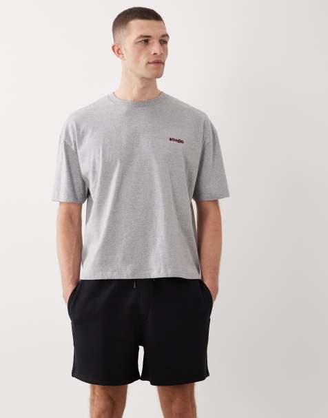 Pantalones cortos negros básicos extragrandes de punto liso Essentials de ASOS DESIGN - view 1