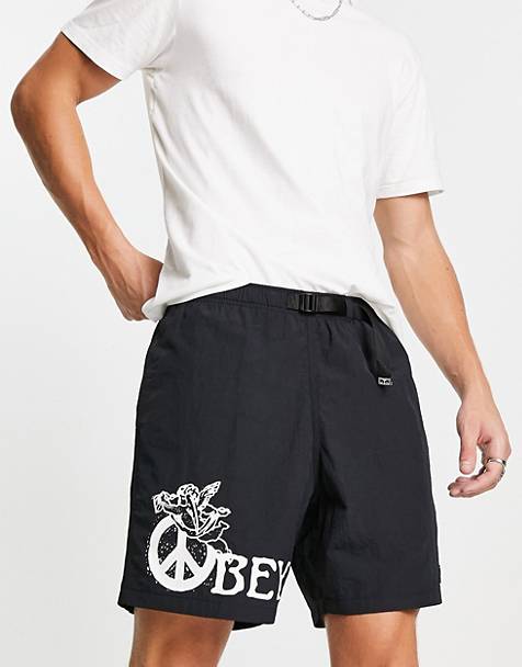 Camiseta color crema con detalle llamativo 2 Obey de hombre de color Blanco Hombre Ropa de Pantalones cortos de Bermudas cargo 