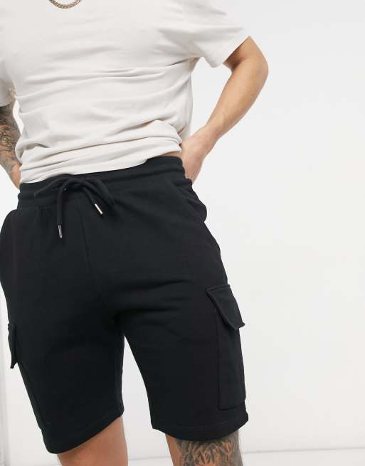 Pantalones cortos negros con cargo de ASOS DESIGN | ASOS