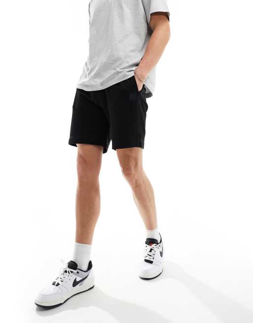 Pantalones cortos negros con cordón ajustable de punto Sewalk de BOSS Orange