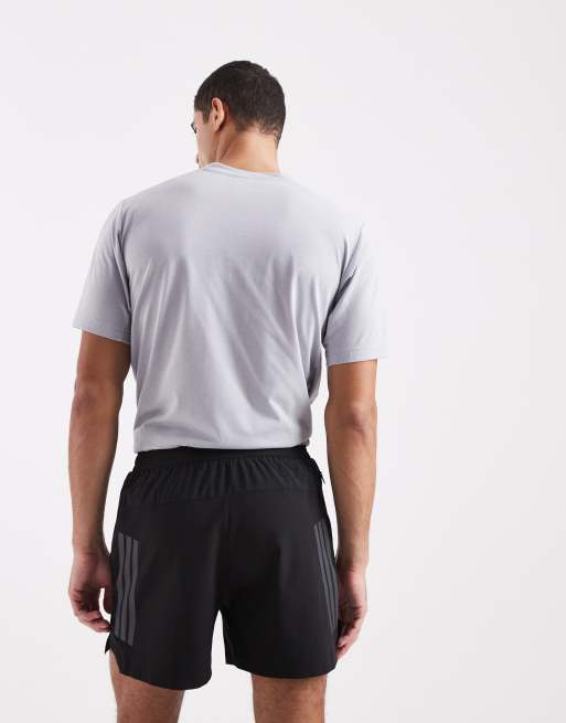 Pantalones cortos negros con diseño de 3 rayas D4t Primelift de adidas Performance, 4 de 5
