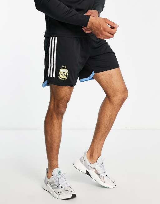 Pantalones cortos negros con diseño de Argentina para la Copa Mundial 2022 de adidas Football