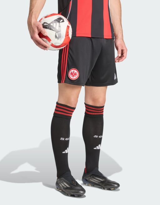 Pantalones cortos negros con diseño de la primera equipación del Eintracht Fráncfort 25/26 de adidas Performance