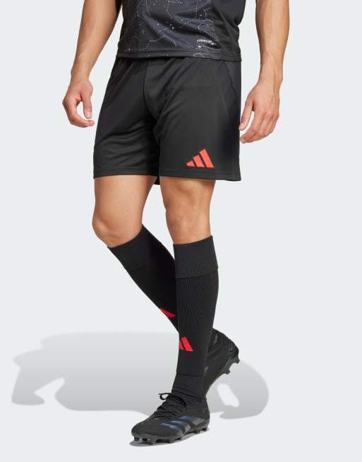 Pantalones cortos negros con diseño de la segunda equipación del Benfica de la temporada 24/25 de adidas Performance