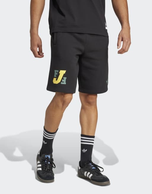 Pantalones cortos negros con diseño de la selección de Jamaica VRCT de adidas Originals