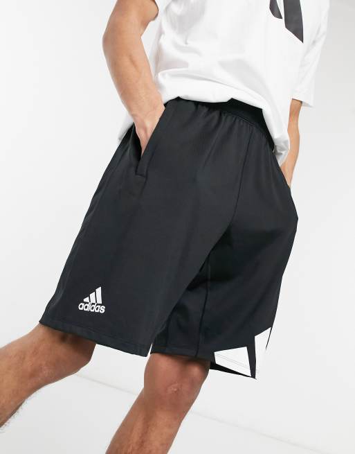 Pantalones cortos negros con el logo de 3 rayas de la colección Training de adidas