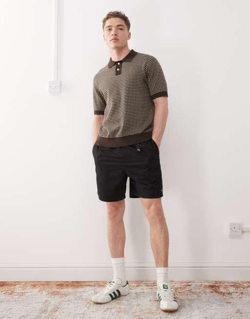 Pantalones cortos negros con lavado descolorido Easy Gravel Trail de Obey