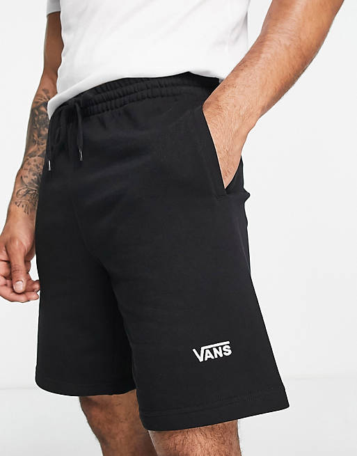 Hombre Pantalones cortos | Pantalones cortos negros con logo de felpa de Vans - MV77676