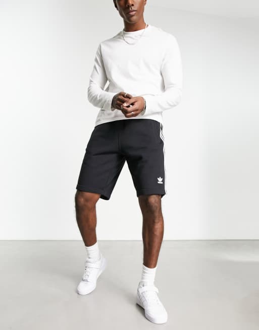 Pantalones cortos verdes con las tres rayas de adidas Originals, ASOS