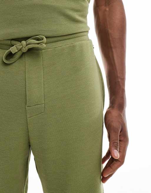 Pantalones cortos negros de canalé de BOSS Bodywear (parte de un conjunto), 4 de 5