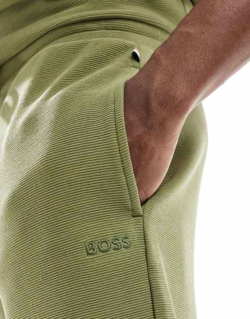 Pantalones cortos negros de canalé de BOSS Bodywear (parte de un conjunto), 5 de 5