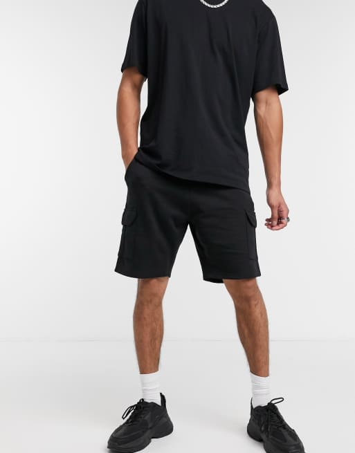 cortos negros de chándal de Threadbare ASOS