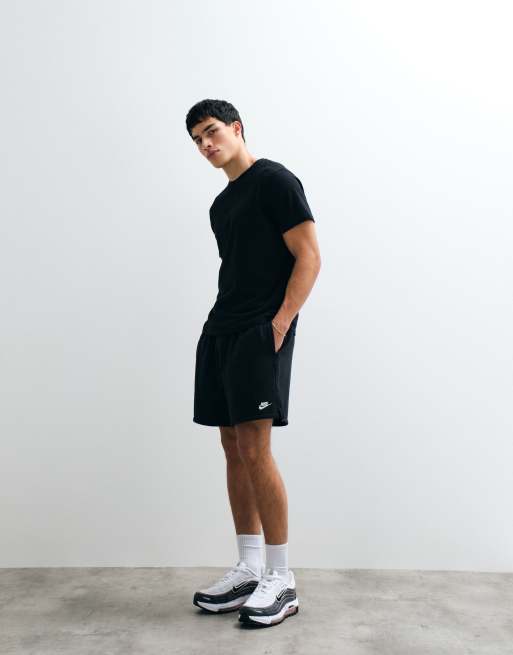 Pantalones cortos negros de felpa rizada de Nike Club, 3 de 7