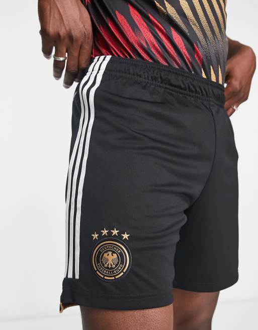 Pantalones cortos negros de la primera equipación de Alemania para la Copa Mundial 2022 de adidas Football