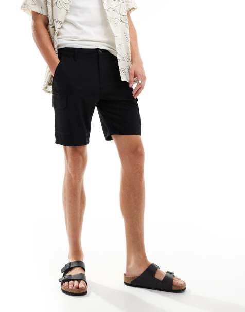 Pantalones cortos negros de sirsaca de New Look - view 1