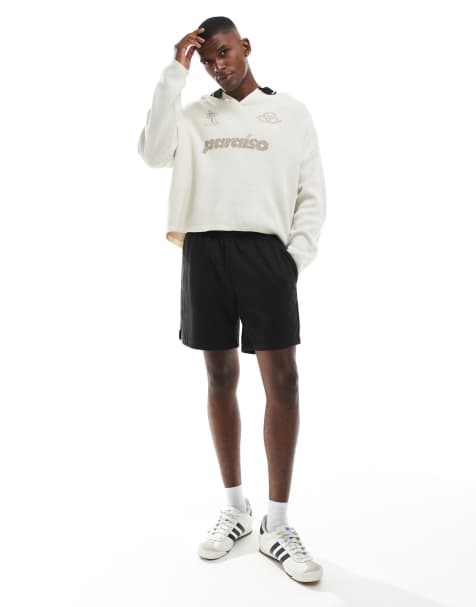 Pantalones cortos negros de tejido de sudadera de ONLY & SONS - view 1