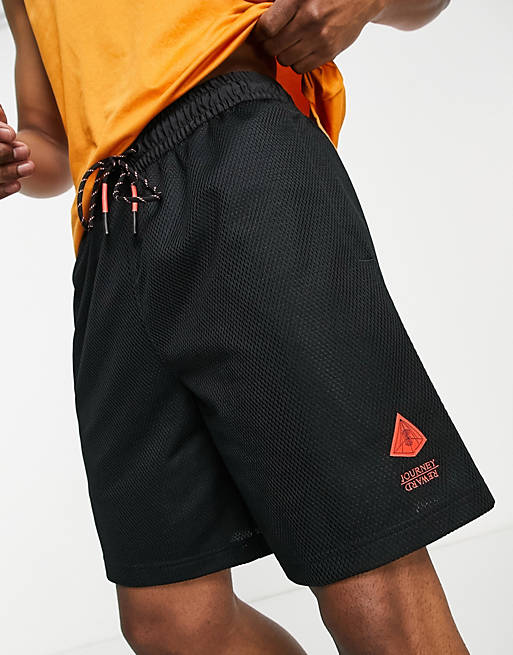 Hombre Pantalones cortos | Pantalones cortos negros de tejido ligero Kyrie Irving de Nike Basketball - ZA46530