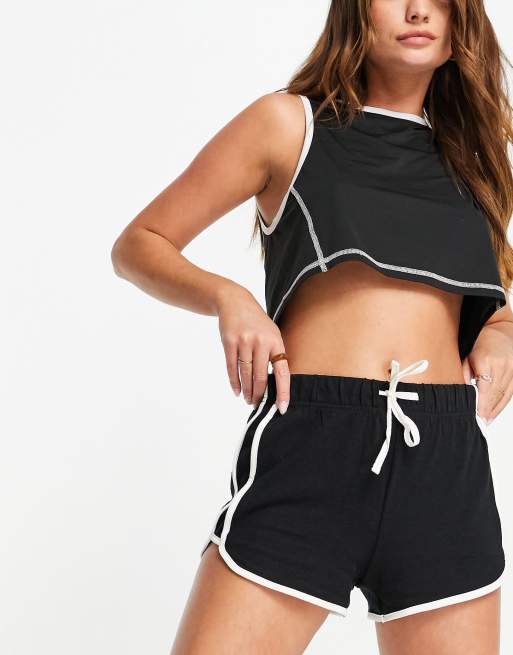 Pantalones cortos negros deportivos para correr de Topshop, 3 de 4