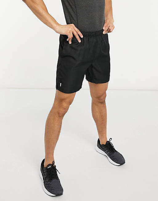Pantalones cortos negros deportivos para correr en poliéster reciclado de New Look