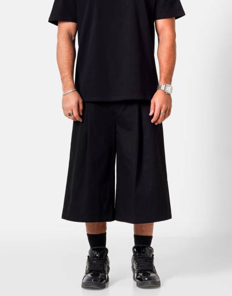 Pantalones cortos negros estilo bermudas con logo Serge de Sixth June - view 1