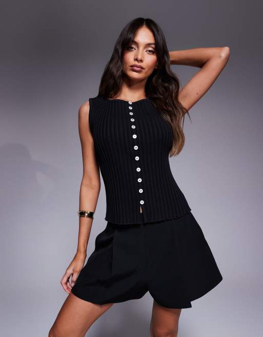 Pantalones cortos negros estructurados de corte voluminoso de ASOS DESIGN, 3 de 5