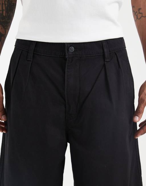 Pantalones cortos negros holgados con pinzas de Levi's, 4 de 5