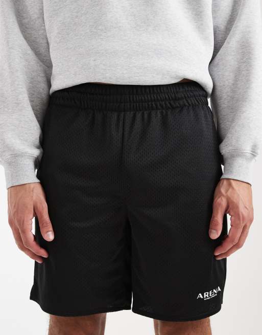 Pantalones cortos negros holgados de estilo baloncesto de malla de ONLY & SONS, 4 de 5