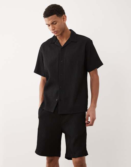 Pantalones cortos negros plisados de Jack & Jones (parte de un conjunto), 2 de 5