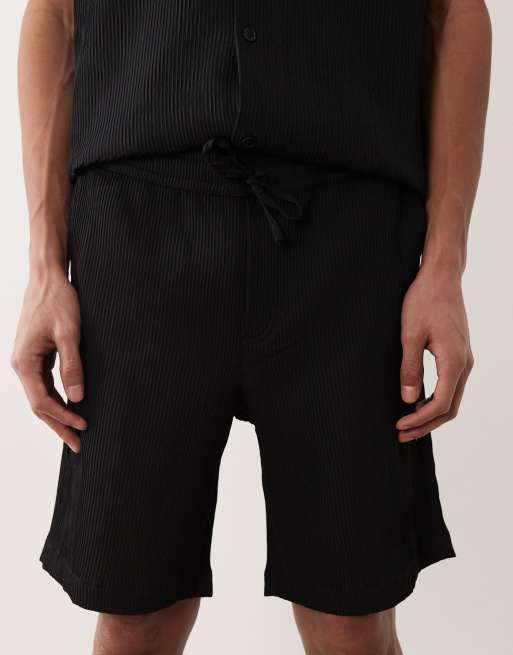 Pantalones cortos negros plisados de Jack & Jones (parte de un conjunto), 4 de 5