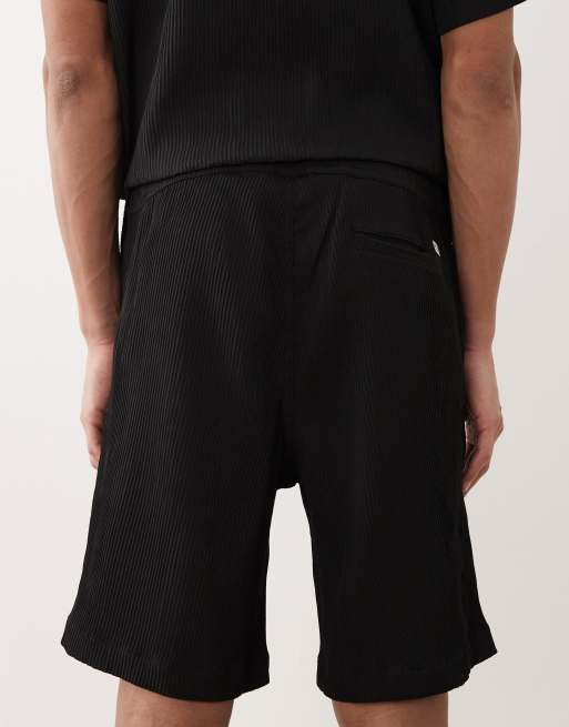 Pantalones cortos negros plisados de Jack & Jones (parte de un conjunto), 5 de 5