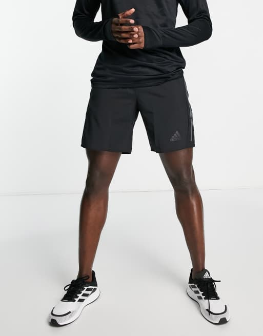 Pantalones cortos negros Run Icons de adidas Running ASOS