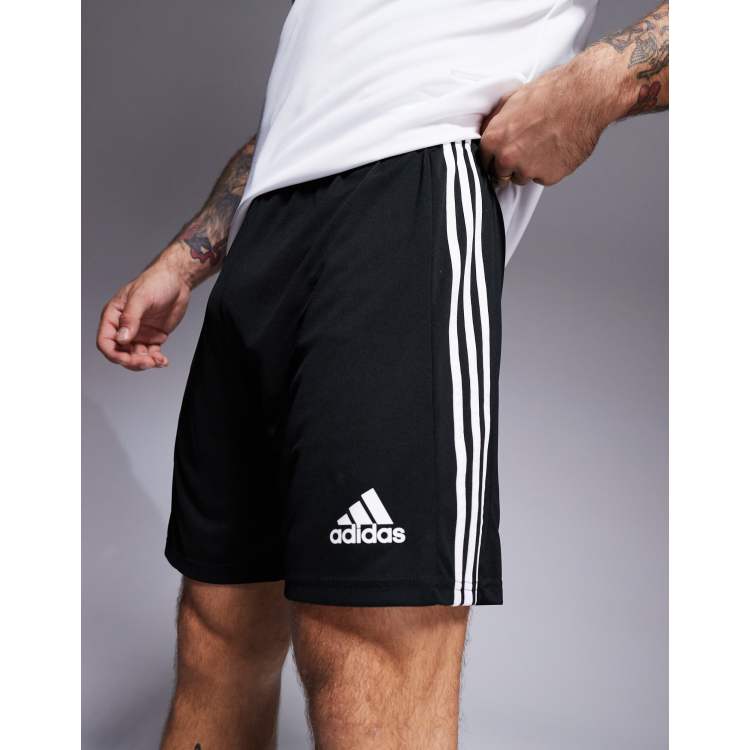 Pantalones cortos futbol negros hombre deporte