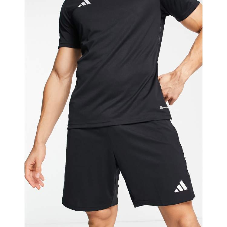 Pantalones cortos futbol negros hombre deporte