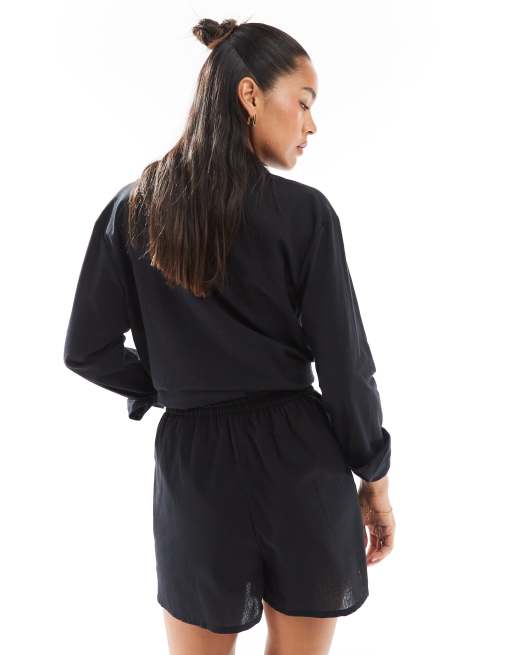 Pantalones cortos playeros negros exclusivos de Esmée (parte de un conjunto), 4 de 5