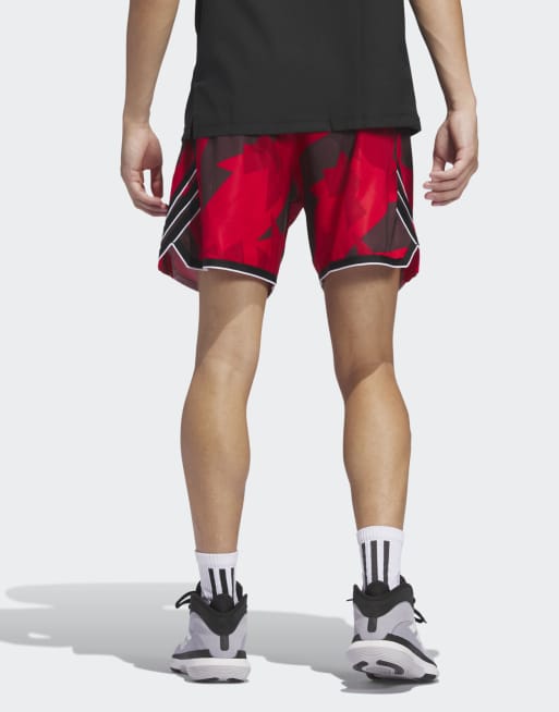 Pantalones cortos rojo rubí puro y negros Crazy Lite de adidas Performance, 2 de 5
