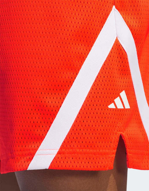 Pantalones cortos rojo solar y blanco nube de malla Adidas select de adidas Performance, 2 de 5