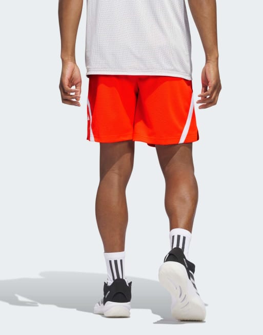Pantalones cortos rojo solar y blanco nube de malla Adidas select de adidas Performance, 3 de 5