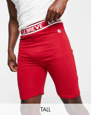 Pantalones cortos rojos de estar por casa de Le Breve Tall (parte de un conjunto)
