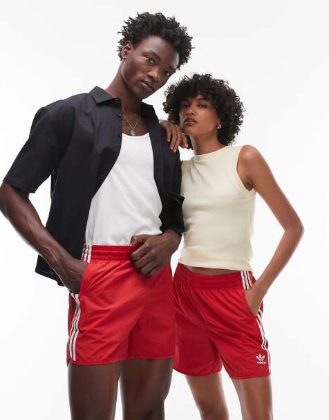 Pantalones cortos rojos de estilo deportivo Adicolor de adidas Originals - view 1