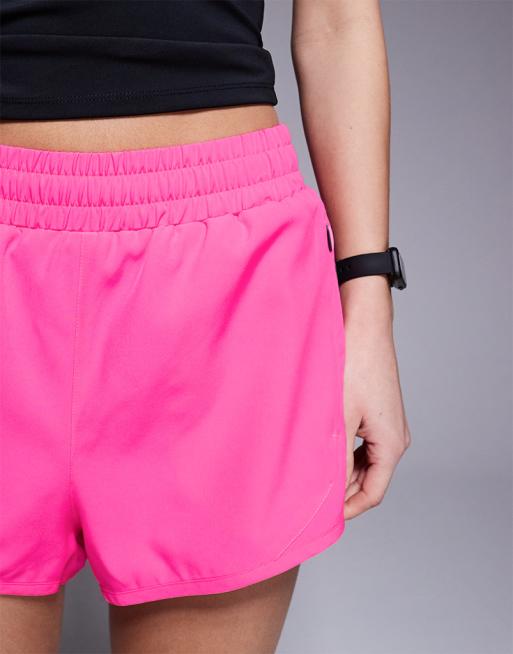 Pantalones cortos rosa luminoso para correr con bolsillos con cremallera Icon de 4505, 3 de 5