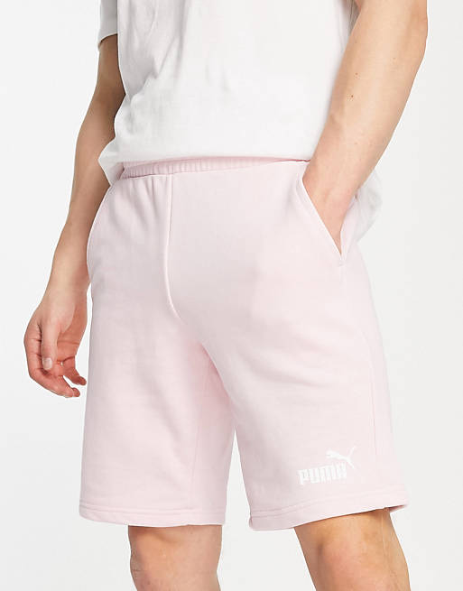 Hombre Pantalones cortos | Pantalones cortos rosa tiza de punto de PUMA Essentials - ZW53998